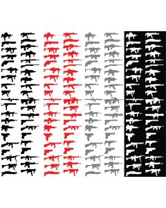 Rogue Gun Decal Status sheet bmx paintball stickers car window wrap