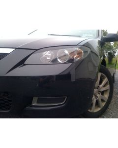 Mazda3 headlight after kit is installed.