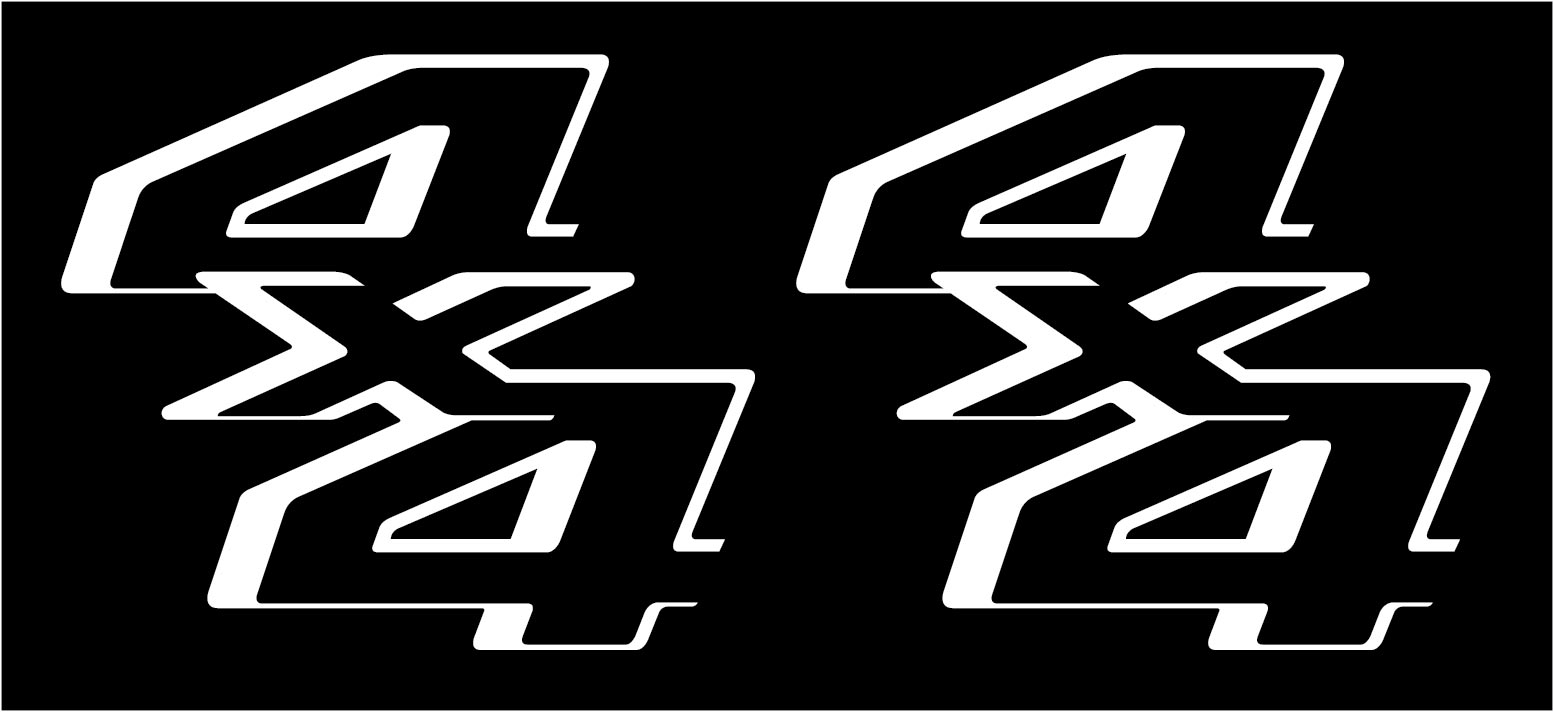 Replica 4x4 Decals for 2011-2014 Ford Super-Duty White